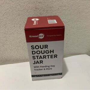 New KNEADACE Sourdough Starter Jar with feeding day tracker &more
